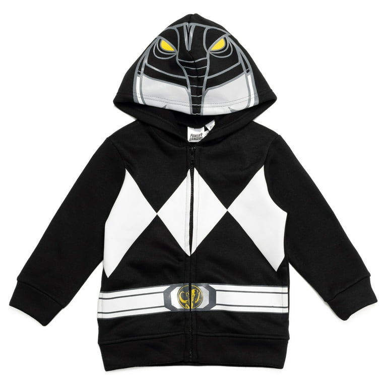 Power Rangers Zach Toddler Boys Fleece Zip Up Hoodie Black 5T