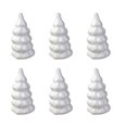 thumbnail image 1 of 6Set Christmas Tree Shape Ornaments DIY Accessories For Kids White Foam 9.5x4.5x4.5cm Creative Holiday Crafts, 1 of 5