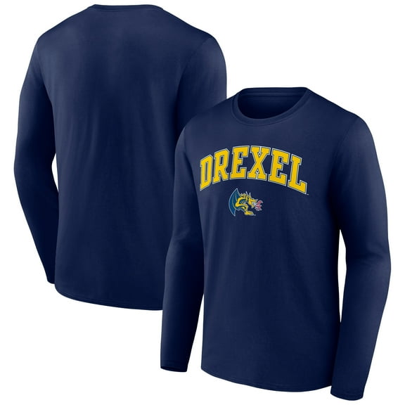 Men's Navy Drexel Dragons Campus Long Sleeve T-Shirt