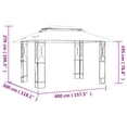 thumbnail image 2 of vidaXL Gazebo Outdoor Patio Sun Shelter Canopy with Roof Anthracite Steel, 2 of 6