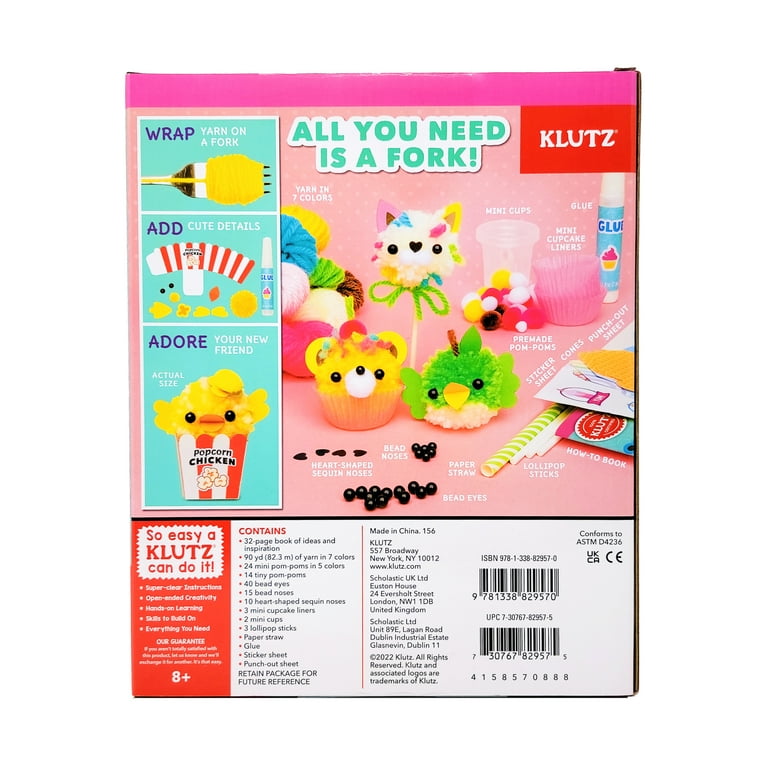 Klutz Mini Pom-Pom Food Animals - Walmart.com