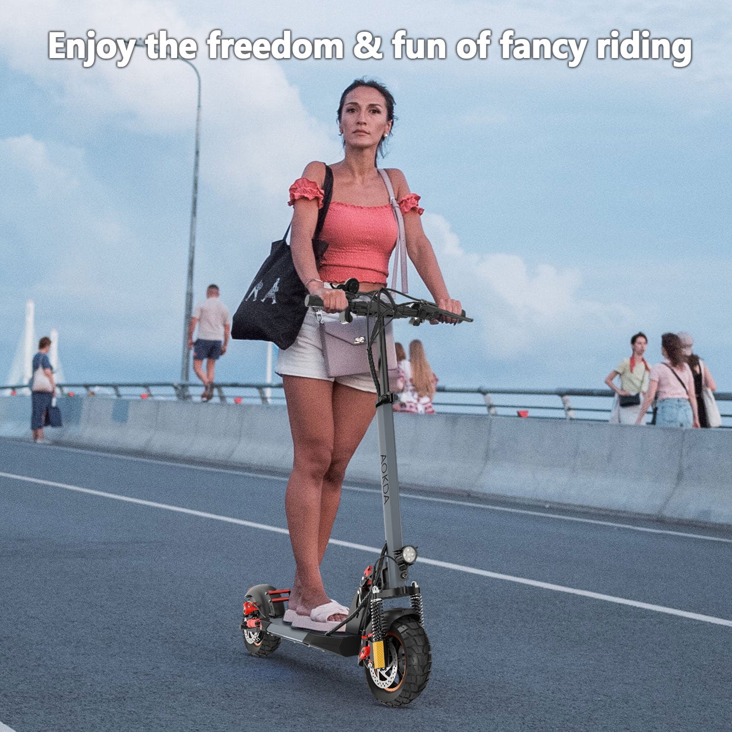 AOKDA Foldable Electric Scooter for Adults 800W 20 Miles Long Range 3 Speeds Commuter E-Scooter up to 28mph, Electric Skateboard for Kids Boys Girls 14+