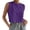 Dark Purple, variant on Womens Cropped Cap Sleeve Tank Tops Summer Basic Tee Shirts | Muscle Tank, Crew Neck, Sleeveless Shirts