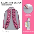 thumbnail image 5 of Leopard Print Backpack for School,Cute School Bag,Schoolbag with Adjustable Shoulder Straps & Padded Back,15.3"x11"x6.7", 5 of 6