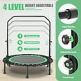 thumbnail image 6 of 40" Trampoline with Resistance Ropes,Fitness Foldable Mini Trampoline Max Load 450lbs, 4-Level Height-Adjustable Foam Handle,Indoor/Outdoor Rebounder for Adults, 6 of 7
