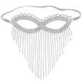 thumbnail image 6 of 1PC Silver Rhinestone Face Chain Jewelry Sparkle Facial Eye Tassel Veil Sexy Masquerade Alloy Fringe Chains, 6 of 7