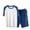 Mens Pajama Sets Clearance Dark Blue, variant on EOYWHK Big and Tall Pajama Sets for Men Ice Silk Lounge Set Summer Lightweight Color Blocked Basic T-Shirt and Elastic Waist Matching Pants Clearance,L-4XL