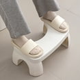 thumbnail image 3 of Squatting Toilet Stool Potty Poop Stool Non Slip Bathroom Step Stool Comfortable Squat Aid Stool Improve Posture PP Squatting Potty Stool (White), 3 of 5