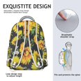 thumbnail image 5 of "Trendy Flower Pattern Backpack with Sunflower Design - Spacious Campus Backpack for Girls & Women, Water-Resistant Material with Multiple Pockets, Fashionable School Accessory", 5 of 6
