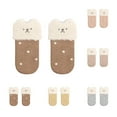 thumbnail image 3 of Wyobmus Baby Girls Ankle Socks Solid Color Faux Fur Rim Thick Cotton Socks Baby Newborn Warm Socks Khaki*, 3 of 3