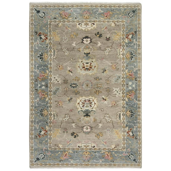 Alora Decor Muse 9' x 12' Tan/Gray/Brown/Blue/Gray Hand Knotted Area Rug