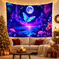 thumbnail image 3 of Luminous Butterfly Against a Full Moon in a Mystical Forest, Dreamy Fantasy for Nature Lovers, Celestial Wall Decor Birthday Gift Tapestry Wall Hanging for Bedroom and Living Room, 3 of 7