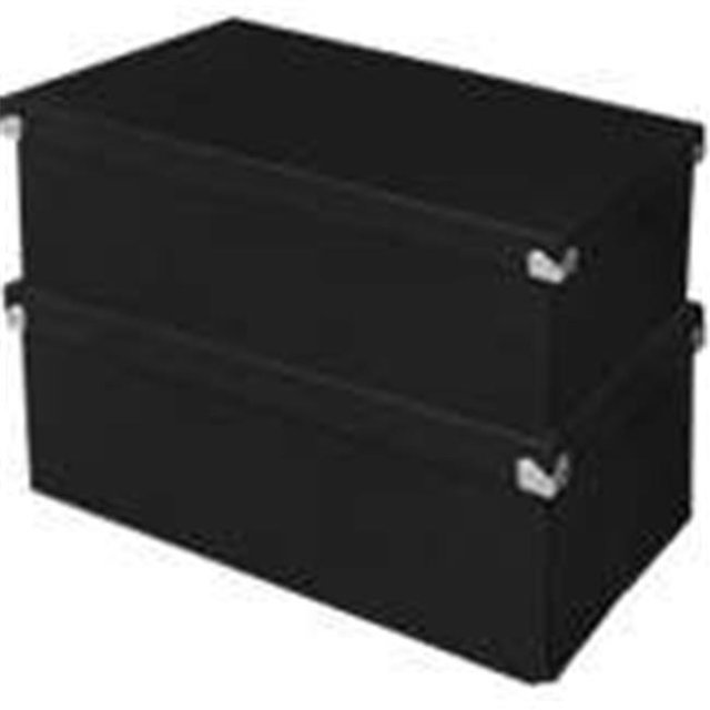 Samsill PNS05LSBK2 Boîte Essentielle en Noir - Pack de 2