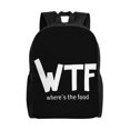 thumbnail image 1 of Mochila ligera para portátil, ¿dónde está el pez? Mochila para estudiantes de secundaria, preparatoria y universidad., 1 of 5