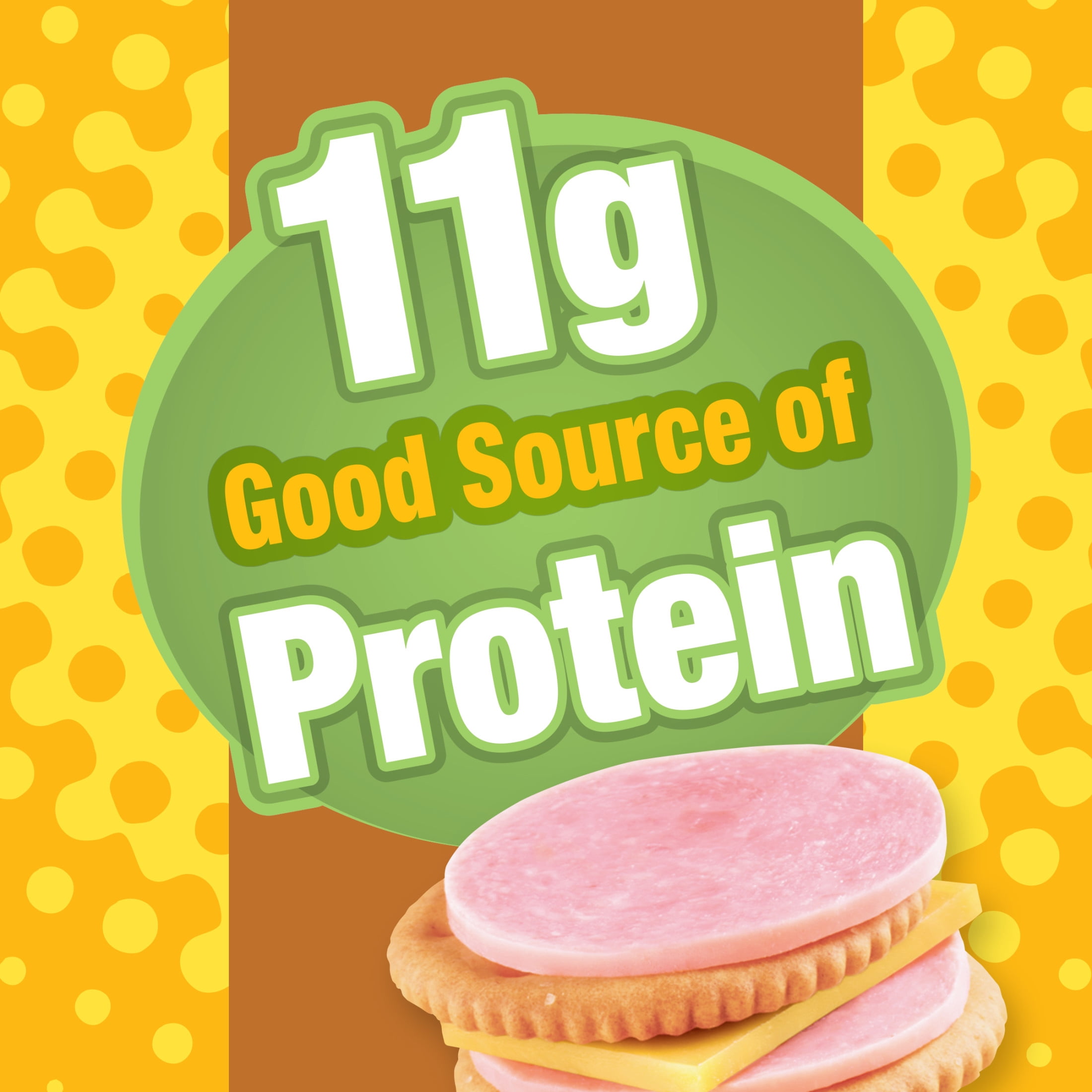 Lunchables Ham & American Cheese Cracker Stackers Kids Lunch Snack, 3.4 oz Tray