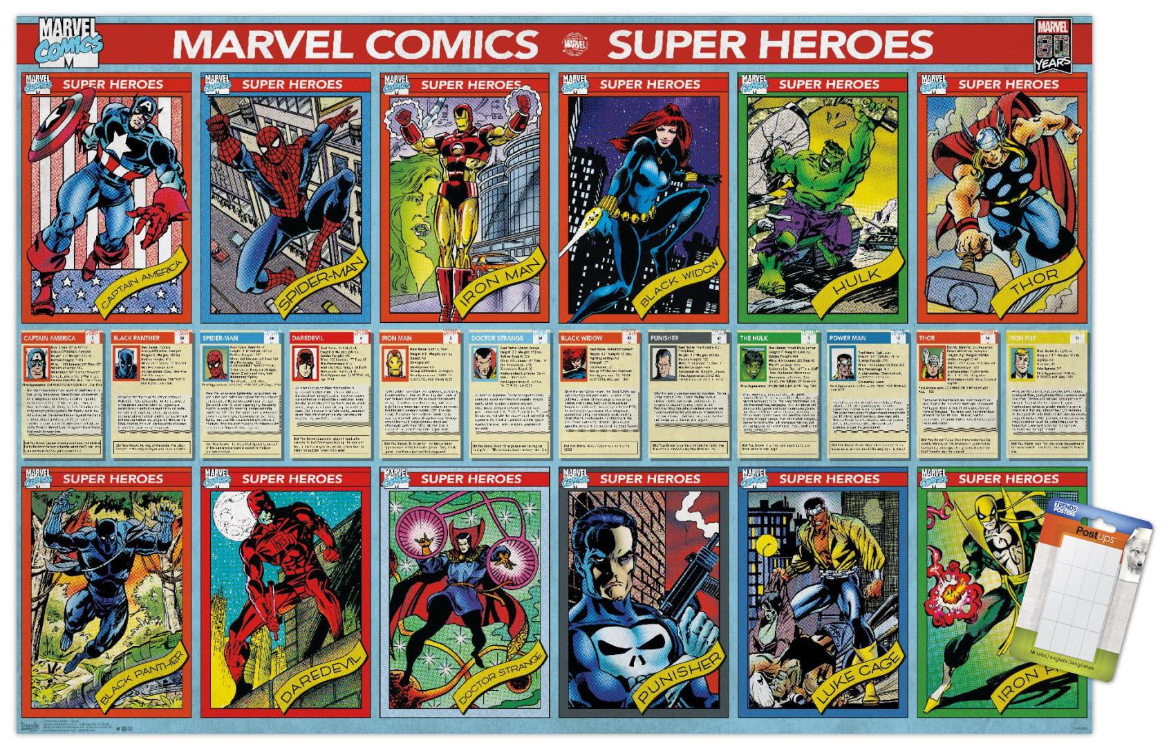 Marvel Comics - Marvel 80th Anniversary - Cards Wall Poster, 22.375" X ...