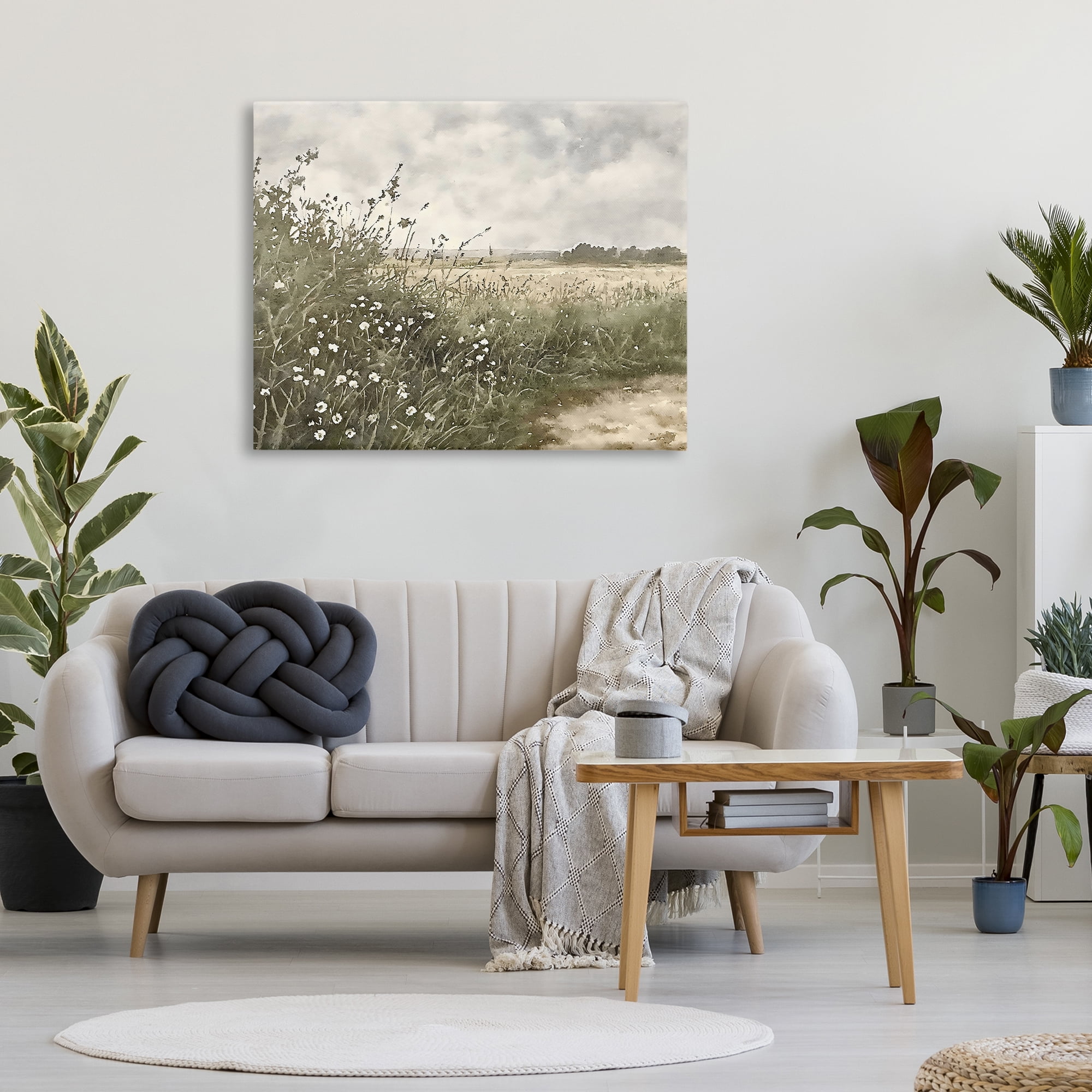 Stupell Industries Soft Meadow Landscape at Dusk Canvas Wall Art, design by Riley B