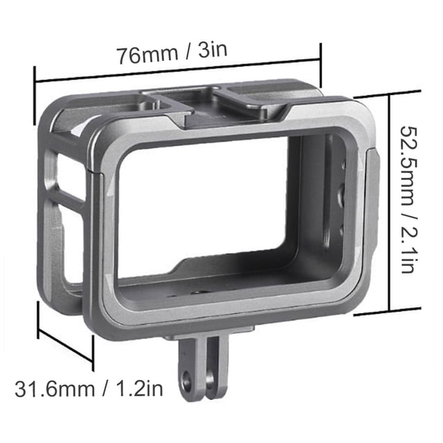 Action Camera Cage Action Camera Extension Cage Aluminium Alloy Action Camera Cage Sport Camera Cage Motion Camera Cage Aluminium Alloy Action Camera Protective Cage Vlog Extension