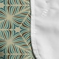 thumbnail image 4 of Floral Microwave Oven Cover, Abstract Flower Leaves Petals in Op Art Style Retro Nature Foliage Print, Water Resistant Organizer with Pockets for Kitchen, 36" x 12", Teal Sepia and Beige, by Ambesonne, 4 of 4