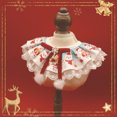thumbnail image 1 of Pet Christmas Sweet and Comfortable Dog and Kitten Scarf Necklace Double layer Lace Collar Cat and Dog Saliva Towel Bow Pet Birthday Party Festival Daily Clothing Clothing Accessories - XS, 1 of 5
