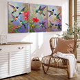 thumbnail image 2 of Hieng Canvas Oil Painting Hummingbird Oil Original Painting Birds Original Fine Art Friendship Animals Artwork Gifts for Her Unframed, 2 of 6