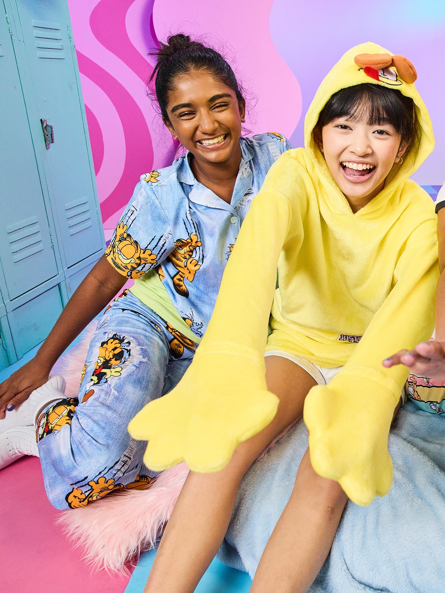 Justice Girls Short Sleeve Button Top with Pant Pajama 2-Piece Set, Sizes 5 to 18