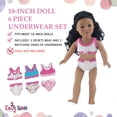 thumbnail image 6 of Emily Rose 18-Inch Doll Clothing Accessories 6-Piece Underwear Set, 6 of 8
