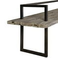 thumbnail image 2 of Uttermost Herbert Transitional Wood and Metal Bench in Aged Black/White, 2 of 4