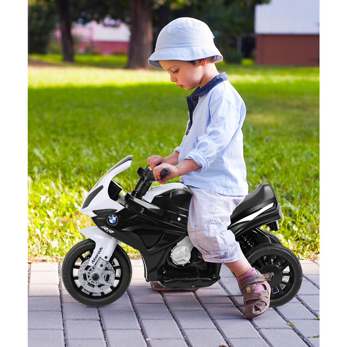 Infans Kids Ride On Motorcycle BMW Licensed 6V Electric 3 Wheels Bicycle w/ Music&Light