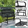 thumbnail image 2 of Dkelincs 50" Outdoor Glider Garden Bench Patio Double Swing Rocking Glider with Armrests for Garden, Porch, Deck, 2 of 7