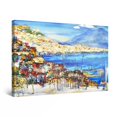 thumbnail image 1 of Startonight Canvas Wall Art Abstract - Amalfi Golf Italy Landscape Painting - Framed 24" x 36"&nbsp;, 1 of 6