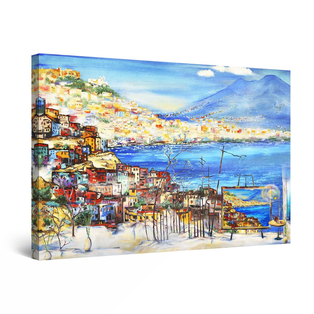 Startonight Canvas Wall Art Abstract - Amalfi Golf Italy Landscape