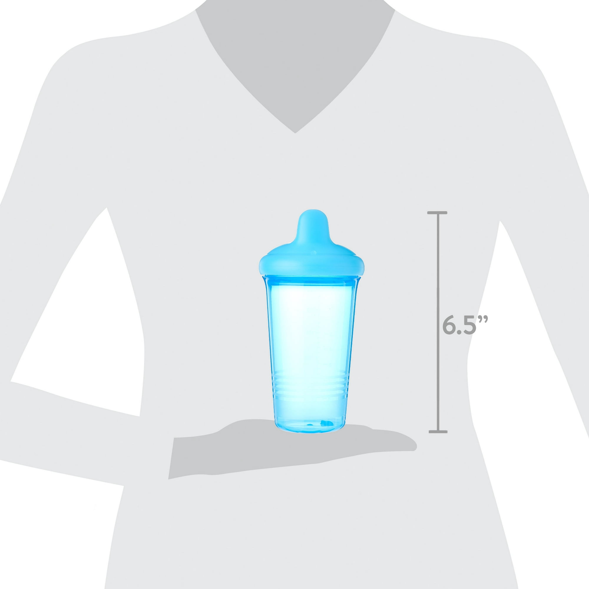 Vaso para bebé Parent's Choice con boquilla dura, 9 oz, 6 meses+, color azul 3
