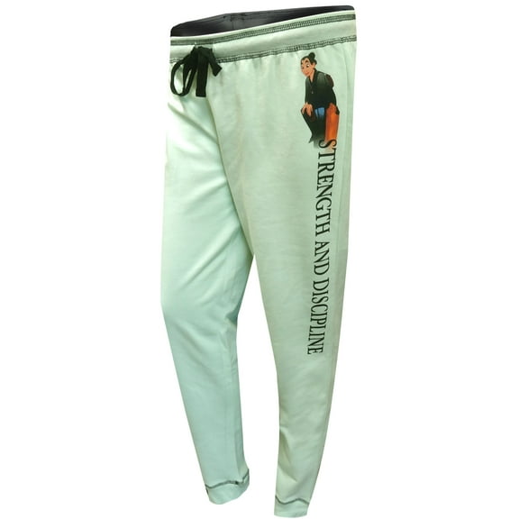 Disney Womens Disney Mulan Strength and Discipline Jogger Lounge Pants (1X)