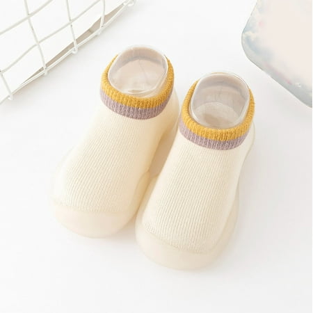 

TOWED22 Toddler Sneaker Autumn Children Toddler Shoes Boys And Girls Floor Sports Socks Shoes Solid Color Light And Comfortable Pink