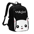 thumbnail image 1 of Balery Cat Meow Mochila con carga USB para hombre y mujer - Mochila impermeable y antirrobo para laptop con puerto USB para viajes, trabajo, 1 of 7