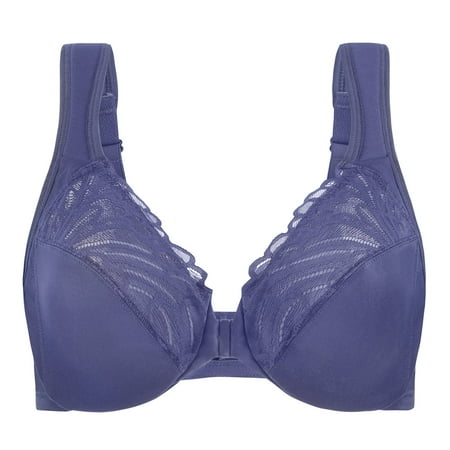 

MELENECA Underwire Front Closure Bras for Women Blue 38DD