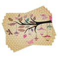 thumbnail image 1 of Ambesonne Floral Place Mats Set of 4, Vintage Boho Tree, Standard Size, Multicolor, 1 of 6