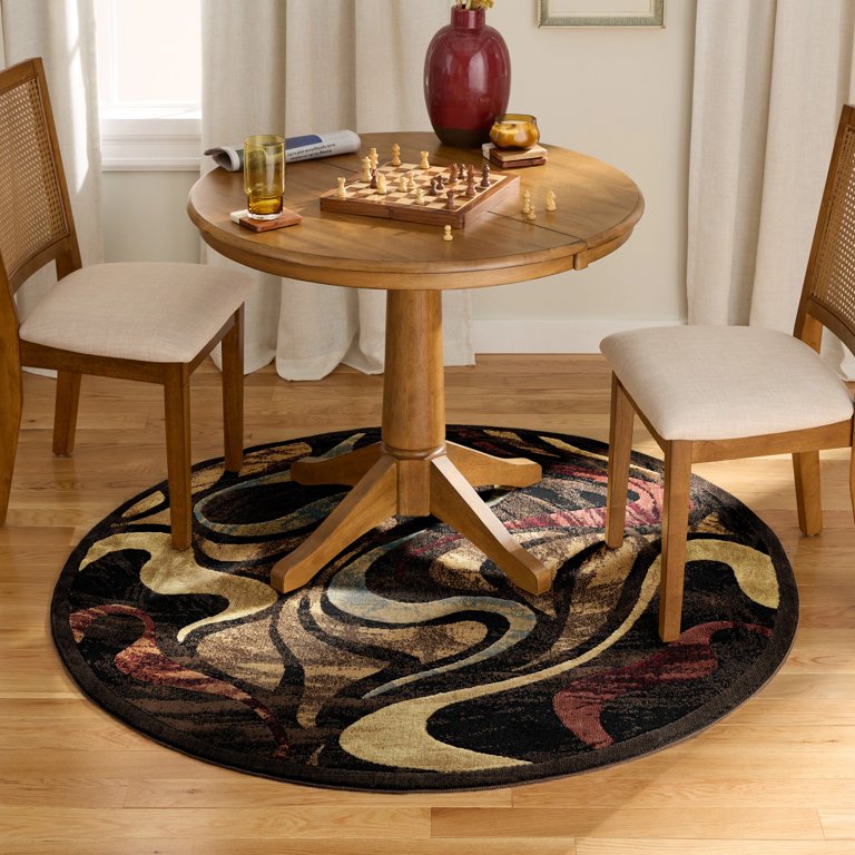 Home Dynamix Catalina Swirl Area Rug - Black/Brown 52 - Walmart.com