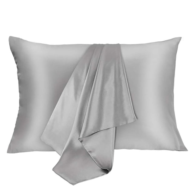 Funda de almohada de seda para cabello y piel, paquete de 2 fundas de almohada de seda natural en ambos lados, seda 6A de grado premium de 16 momme, funda de almohada de seda suave y transpirable