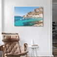 thumbnail image 2 of wall26 Framed Canvas Print Wall Art Mediterranean Italian Seascape City Nature Ocean Photography Realism Nautical Scenic Colorful Blue Ultra for Living Room, Bedroom, Office - 24"x36", 2 of 4