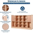thumbnail image 5 of Garvee Mobile Storage Cabinet – 14 Cubbies, 2 Doors, Wall-Mountable, 4 Castors, 2 Anti-Tip Fittings, 2 Storage Boxes – Organizer for Home, Study Room, Daycare, Kindergarten, Office, 5 of 6