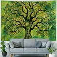 thumbnail image 4 of PRATYUS  Tapestry Wall Hanging Hippie Tree of Life Bohemian Hippy Psychedelic Design Indian Tapestries Green Painting, 4 of 6