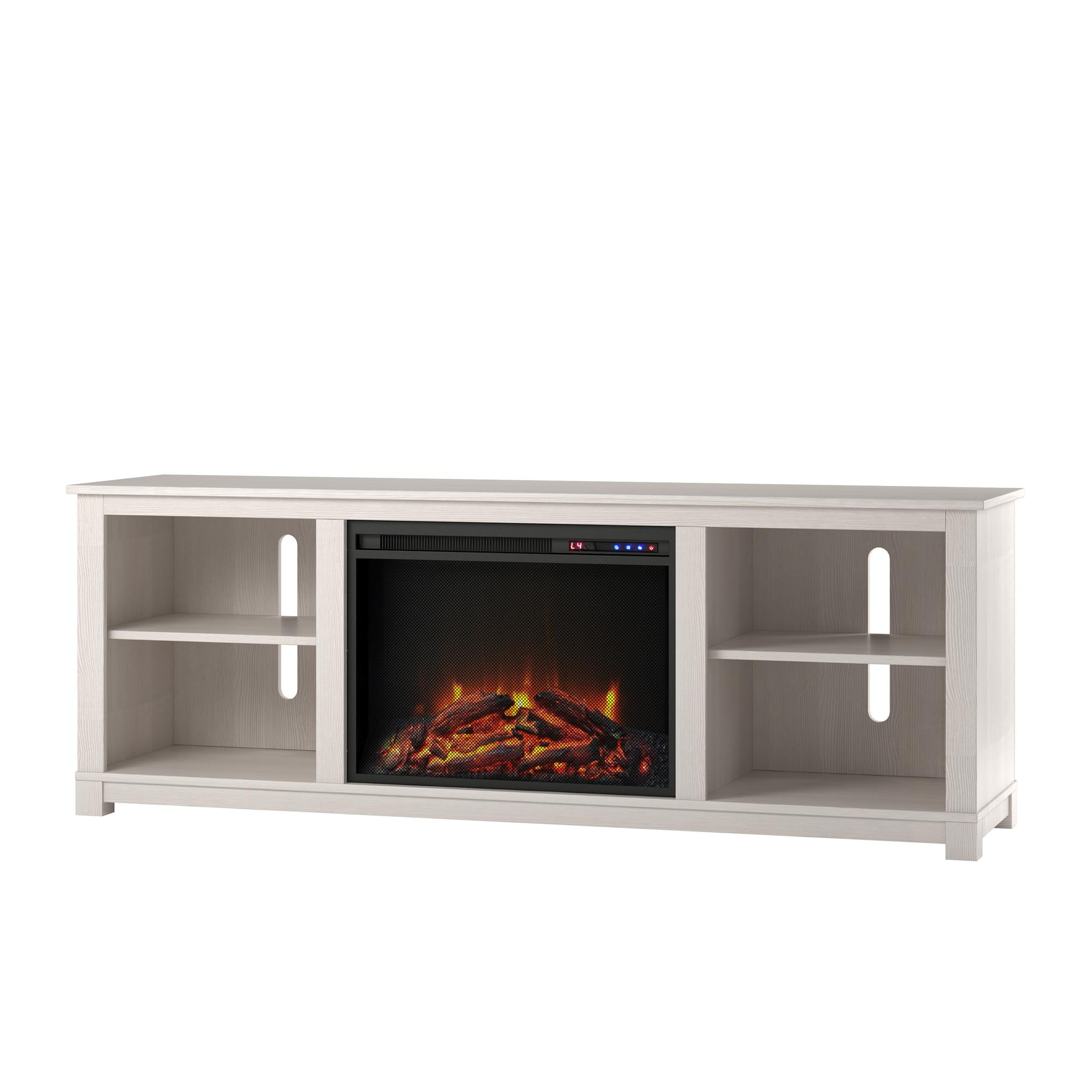 Ameriwood Home Edgewood Tv Console With Fireplace For Tvs Up To 60 Black