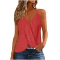 thumbnail image 2 of Juslio Womens Tank Top Linen Breathable Halter Tank Top,Summer V-Neck Casual Tank Tops, 2 of 6