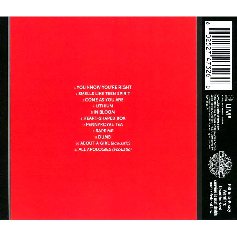 UMGD, Music & Performance, Icon - Nirvana CD, 2010 Collection