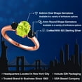 thumbnail image 2 of Gem Stone King 1.54 Ct Oval Yellow Lemon Quartz Black Onyx 18K Rose Gold Plated Silver Ring, 2 of 6