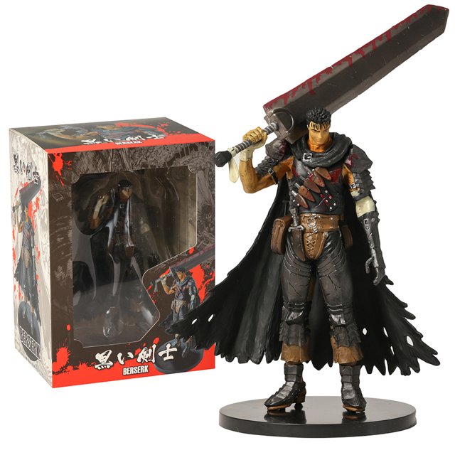 Berserk Guts The Black Homeless PVC Action Figure Statue Model Toy Decoration 19cm