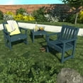 thumbnail image 2 of Highwood 3-pc Lehigh Garden Chair Set with 1 Square Side Table - Outdoor, Eco-friendly, Synthetic Wood, 2 of 7