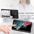 thumbnail image 4 of Allytech Galaxy S22 Ultra Case with Zipper Pocket & Cards Holder, Floral Slim Wallet Case for Girls Women Shockproof Stand Compatible with Car Mount Phone Case for Samsung Galaxy S22 Ultra -Black, 4 of 9